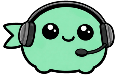 Flwy mascot with headset